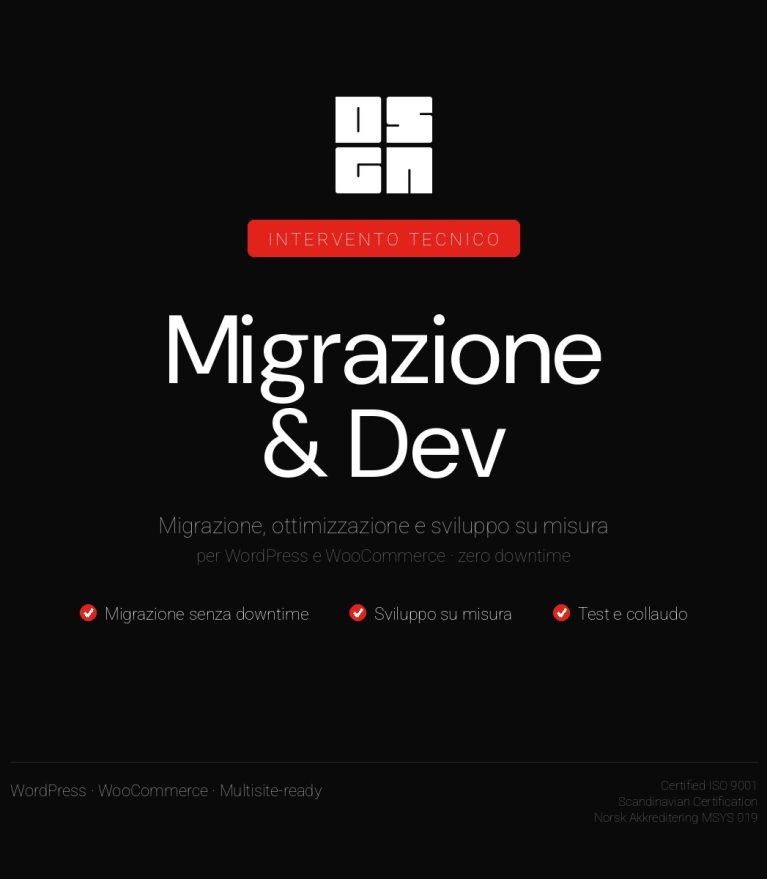 Attivazione Dev / Migrazione
